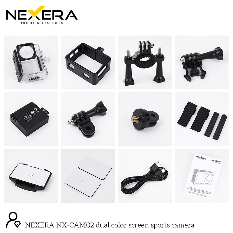 Nexera NX-CAM02 Dual Color Screen 4K Sports Action Camera - Image 6