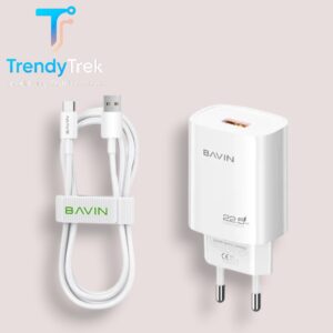 Bavin 22.5W USB Fast Charger with Cable – White - USB to Type-C