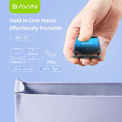 Bavin BM-23 Mini Magnetic Stereo Bluetooth Speaker – Black - Image 5