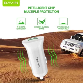 Bavin PC253 Dual USB 2.4A Car Charger – White - Image 4