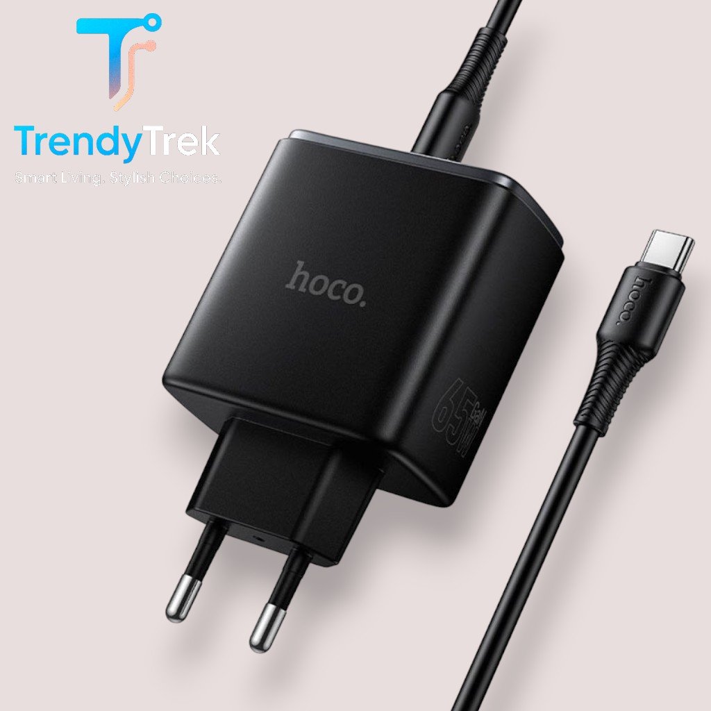 HOCO C160A 65W GaN Fast Charger Set with USB-C to USB-C Cable - Image 4