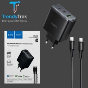 HOCO C160A 65W GaN Fast Charger Set with USB-C to USB-C Cable