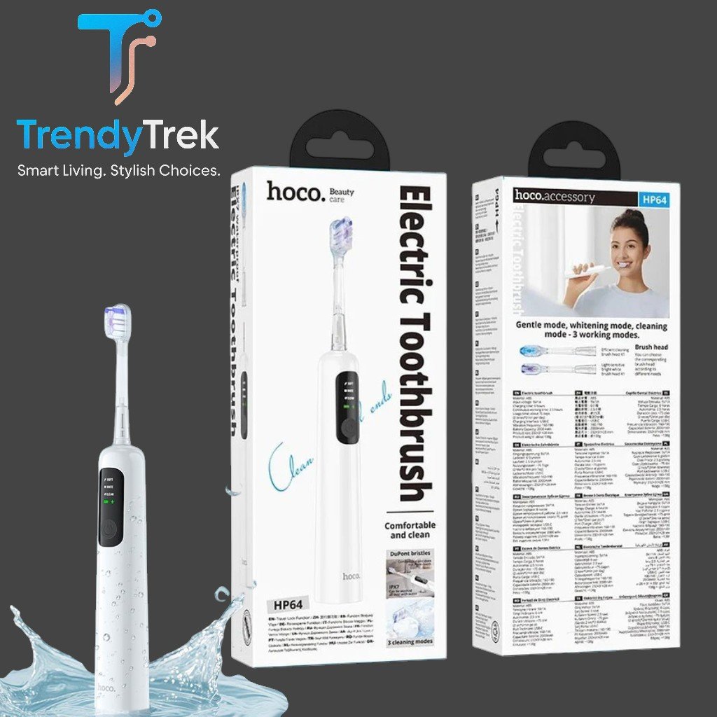 HOCO HP64 Acoustic Wave Electric Toothbrush – White