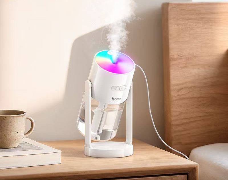 HOCO HX34 2-in-1 Starry Night Light & Humidifier – White - Image 7