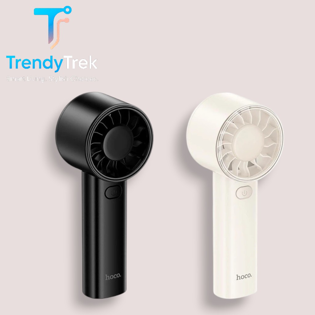 HOCO HX600 High Speed Multi-Gear Portable Handheld Fan – White / Black - Image 3