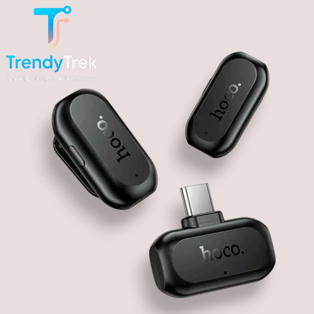 HOCO L26 Type-C Smart AI ENC Wireless Microphone – Black - Image 3