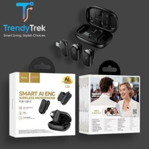 HOCO L26 Type-C Smart AI ENC Wireless Microphone – Black