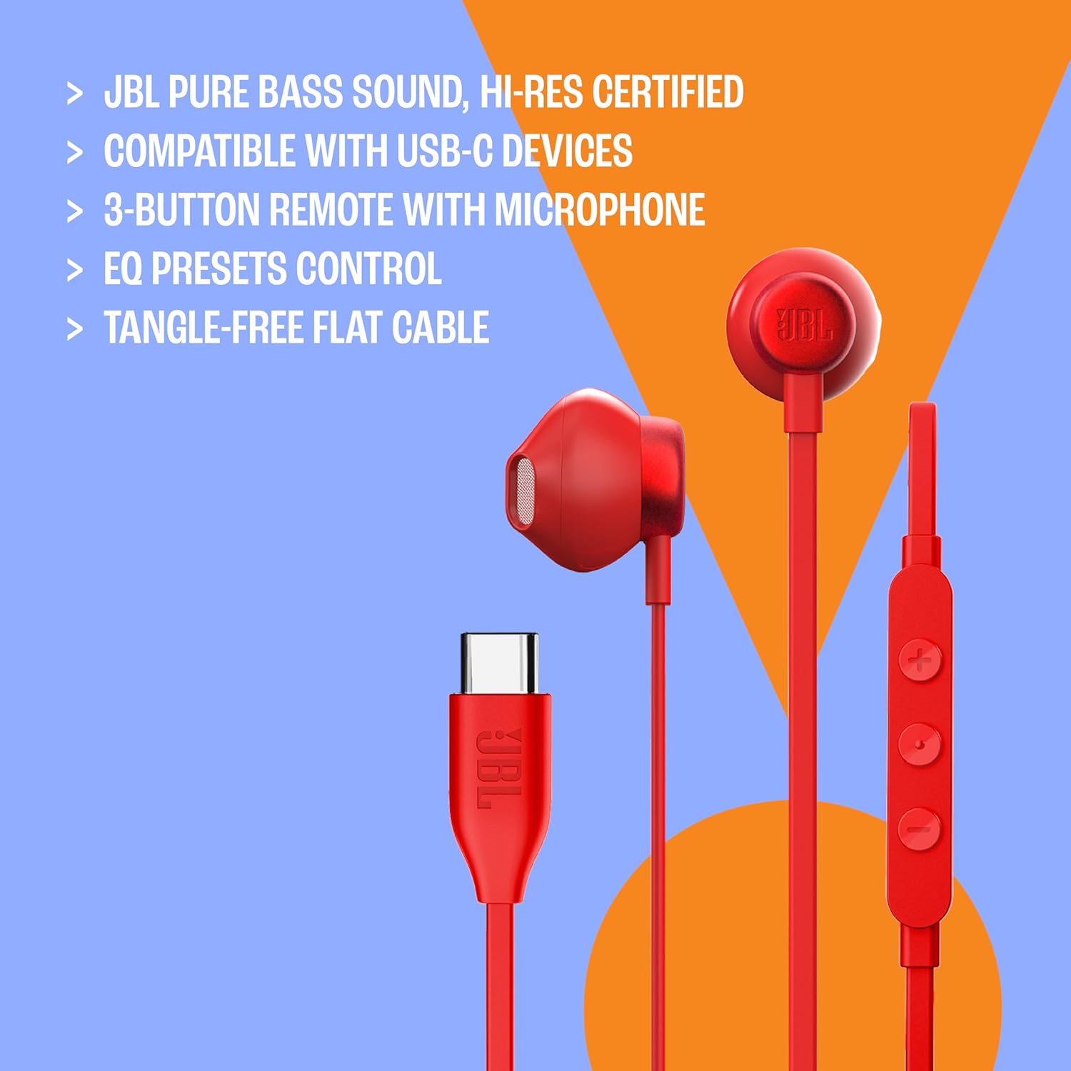 JBL Tune 305C USB-C Wired Hi-Res Earbuds - Image 4