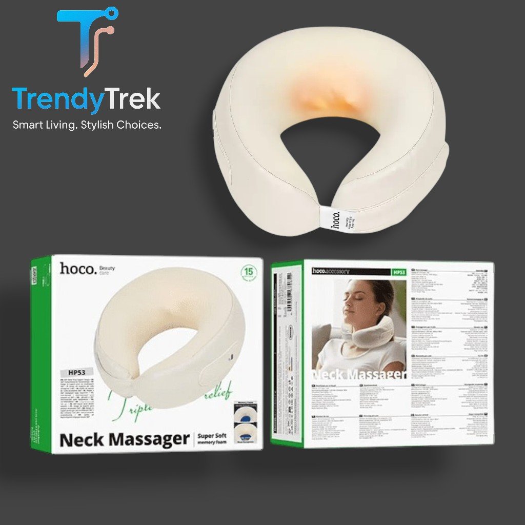 Hoco HP53 Rechargeable Neck Massager & Heated Memory Foam Neck Support Pillow