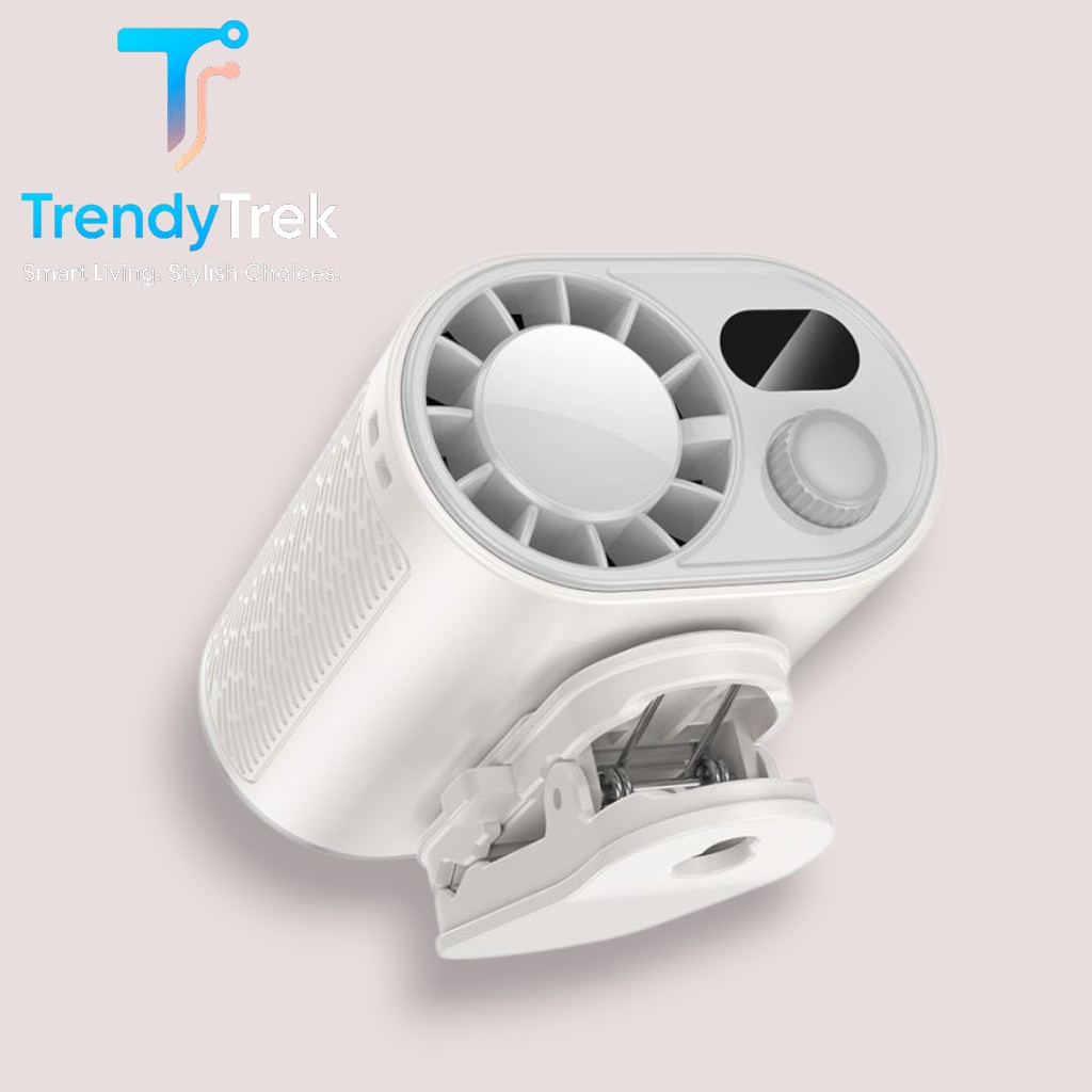 Hoco HX609 Multi-Directional Clip Portable Fan – 360° Rotating Rechargeable Fan with 100-Speed Airflow Control - Image 2