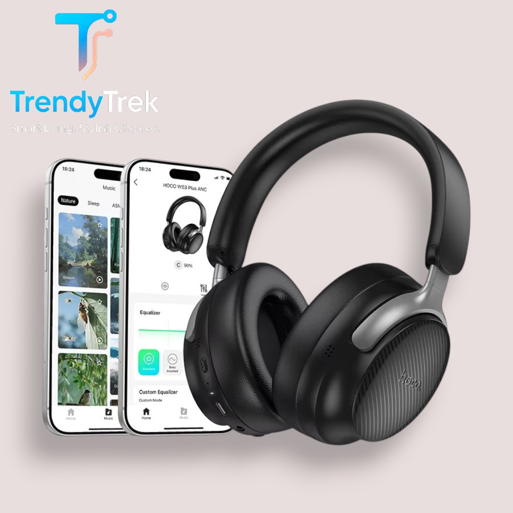 Hoco W53 Plus ANC Wireless Over-Ear Headphones - Image 5