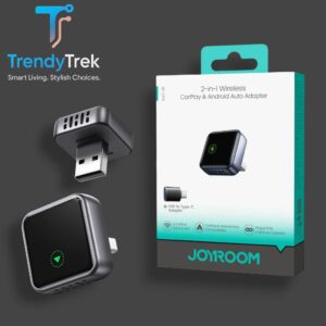 JOYROOM JR-CP3 2-in-1 Wireless CarPlay & Android Auto Adapter – Black