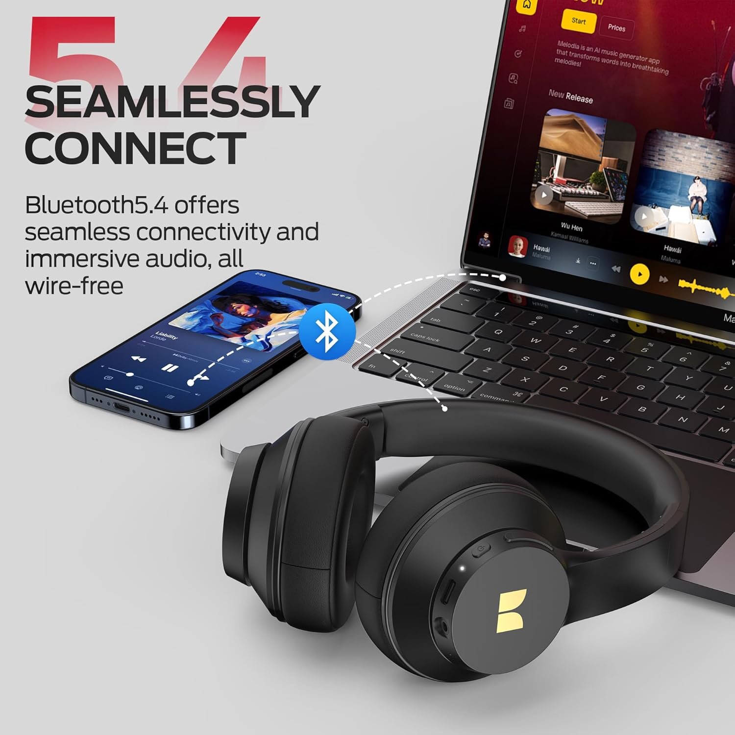 Monster Mission 100 Wireless Over-Ear Headphones – Bluetooth 5.4, 40mm Drivers, Up To 40H Playtime - Image 6