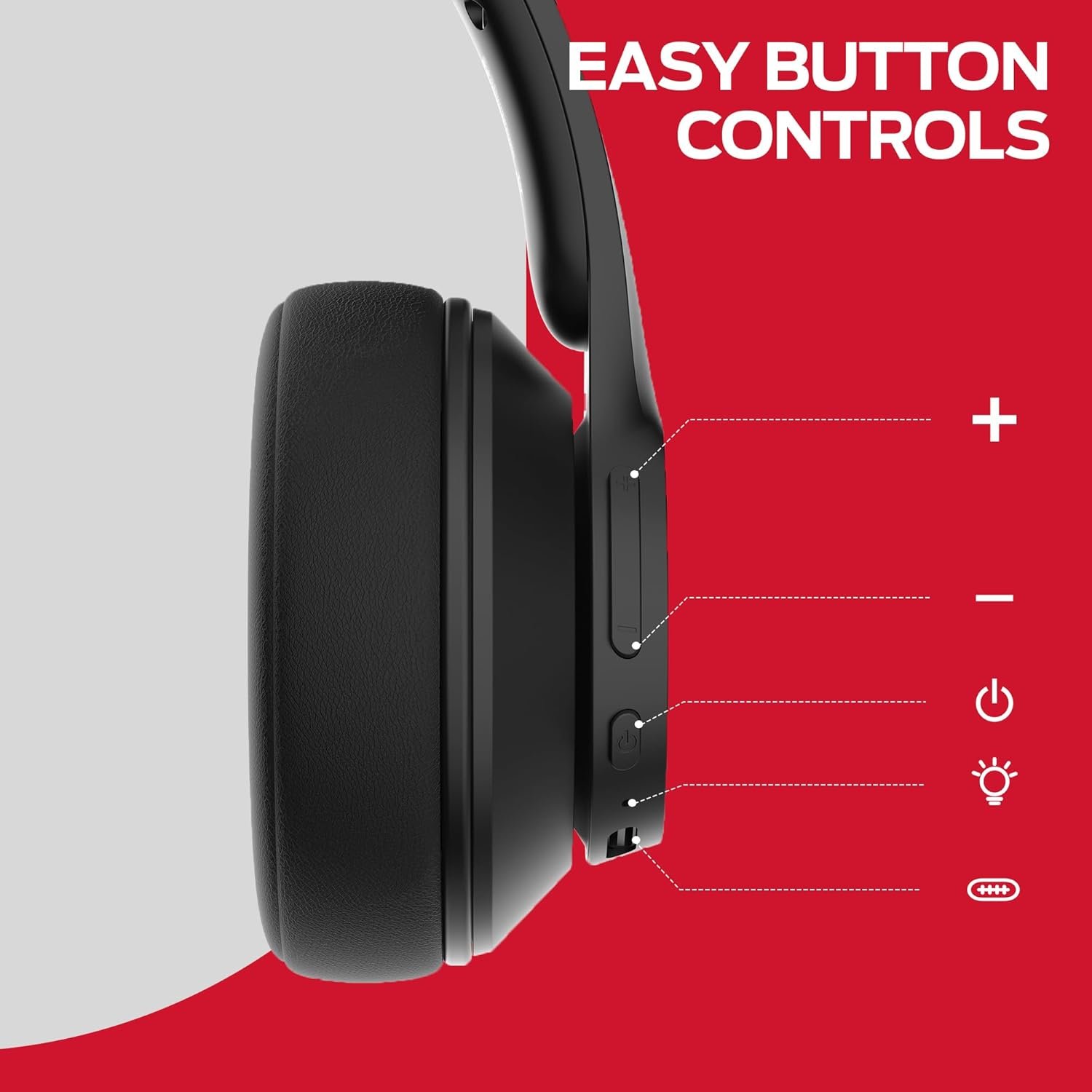 Monster Mission 100 Wireless Over-Ear Headphones – Bluetooth 5.4, 40mm Drivers, Up To 40H Playtime - Image 9