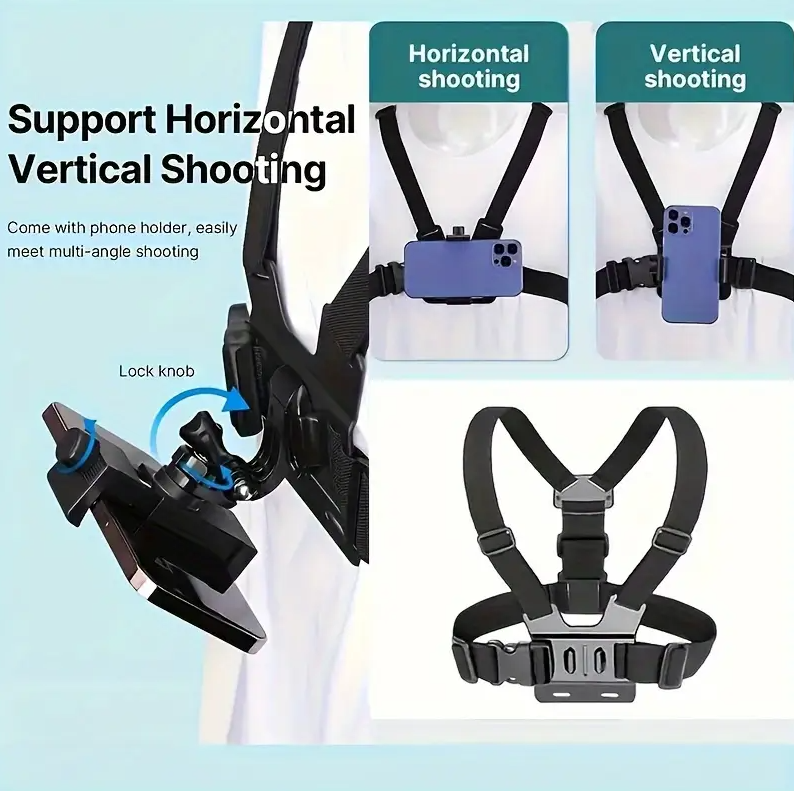 PLOKAMA CX-10 Chest Mount Camera Holder for Smartphones & Action Cameras - Image 7