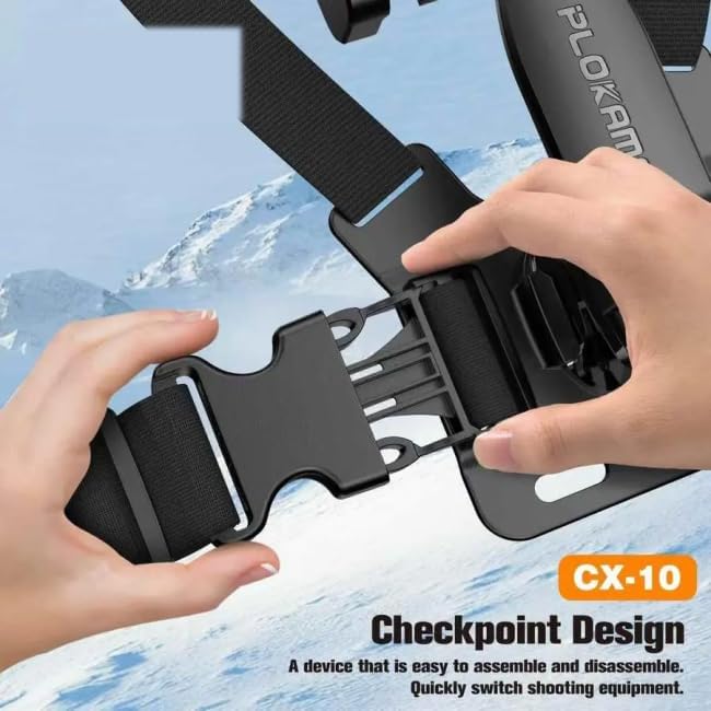 PLOKAMA CX-10 Chest Mount Camera Holder for Smartphones & Action Cameras - Image 5