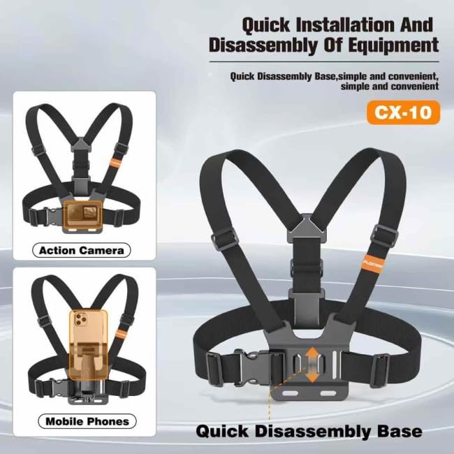 PLOKAMA CX-10 Chest Mount Camera Holder for Smartphones & Action Cameras - Image 3