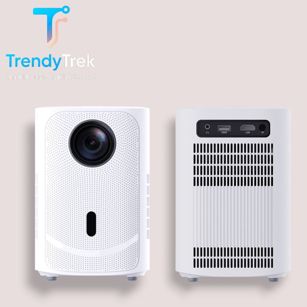 Porodo 720P HD Smart Mini Projector with Android 9 & Wireless Mirroring – White - Image 4