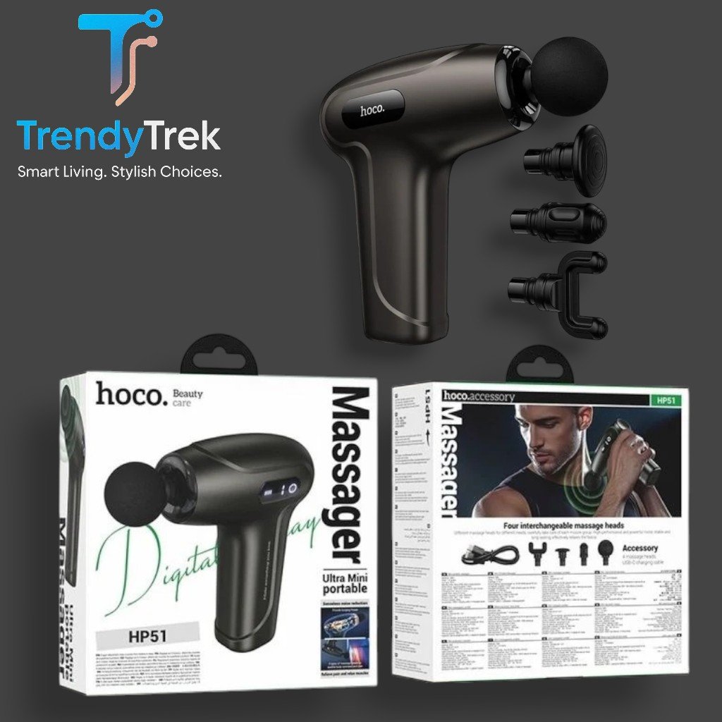Hoco HP51 Ultra Mini Portable Percussion Massager – 6-Speed Deep Tissue Massage Gun