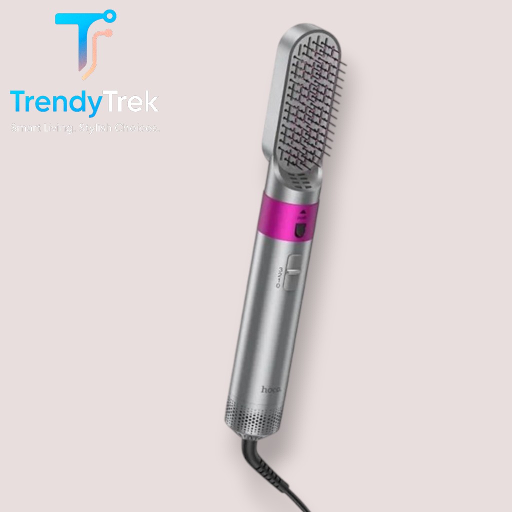 Hoco DAR41 Cool 5-in-1 Warm-Air Hair Styler – Rose Silver - Image 5