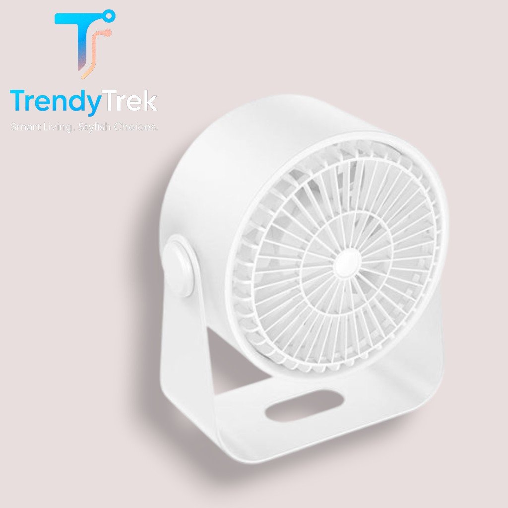 Hoco HX66 Dual Outlet High Airflow Desktop Circulating Fan – White - Image 5