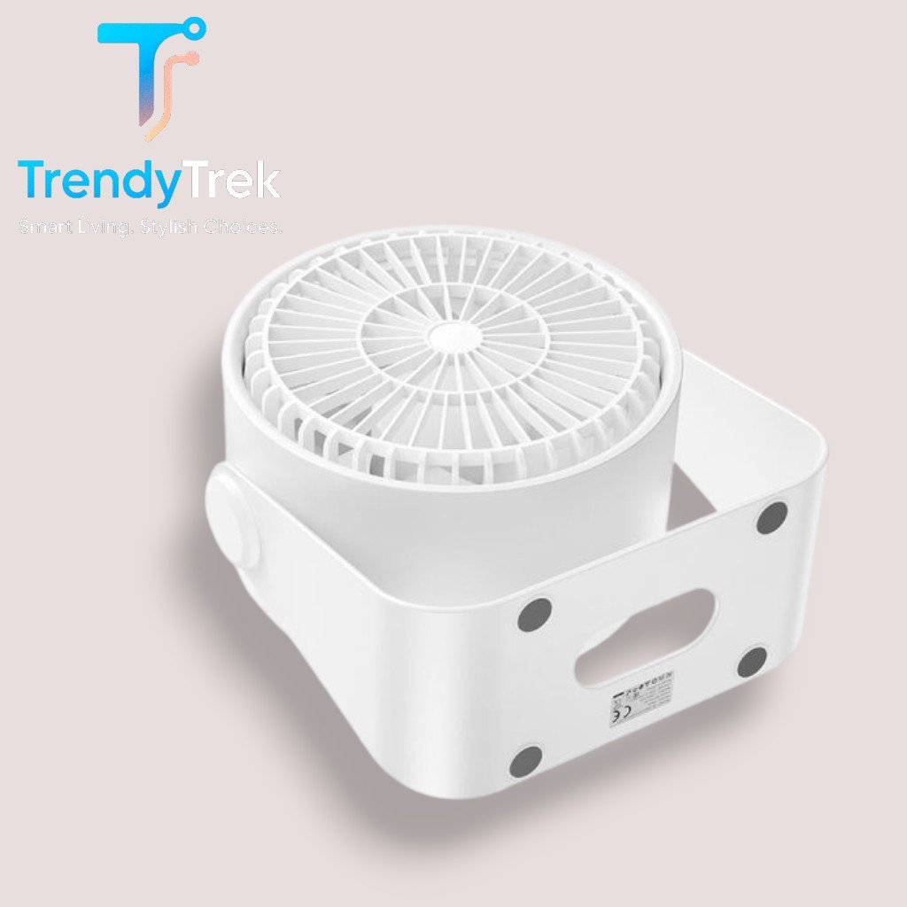 Hoco HX66 Dual Outlet High Airflow Desktop Circulating Fan – White - Image 6