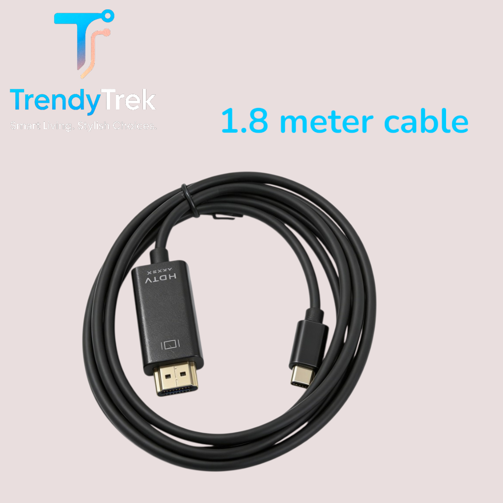 USB-C to HDMI 4K Adapter Cable (1.8m) – Black - Image 4