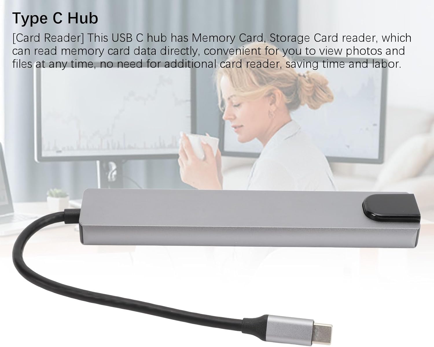 USB-C 8-in-1 Hub Adapter with 4K HDMI, RJ45, SD/TF, USB & PD Charging – Space Grey - Image 11