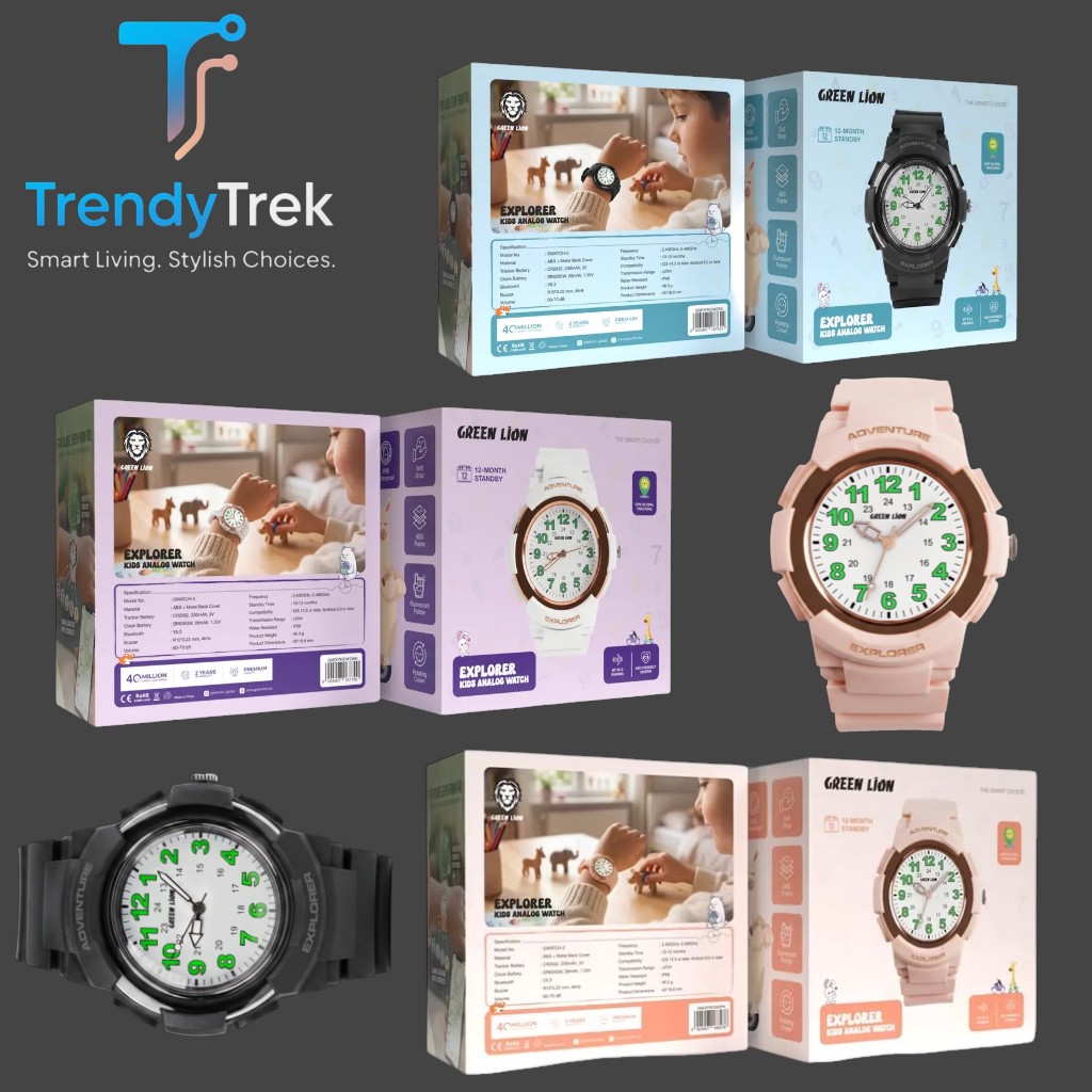 Green Lion Explorer Kids Analog Watch