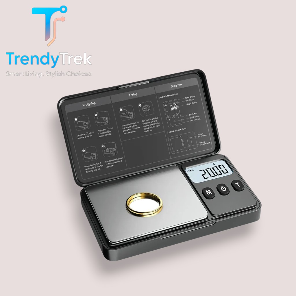 Green Lion Jewelry Scale 300g with 0.01g High Precision & Backlit LCD – Black - Image 2