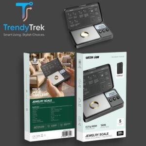 Green Lion Jewelry Scale 300g with 0.01g High Precision & Backlit LCD – Black