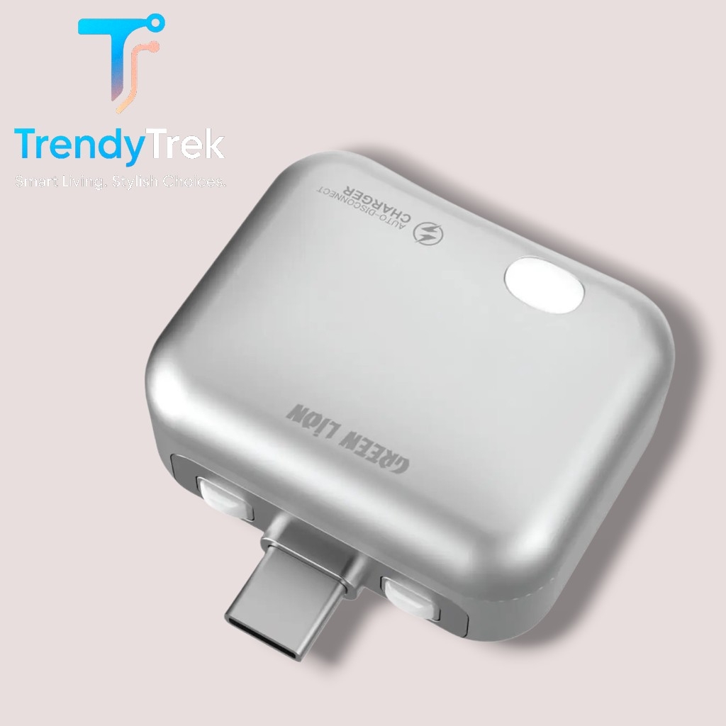 Green Lion Auto-Disconnect Smart Charger 140W PD USB-C – Gray - Image 3