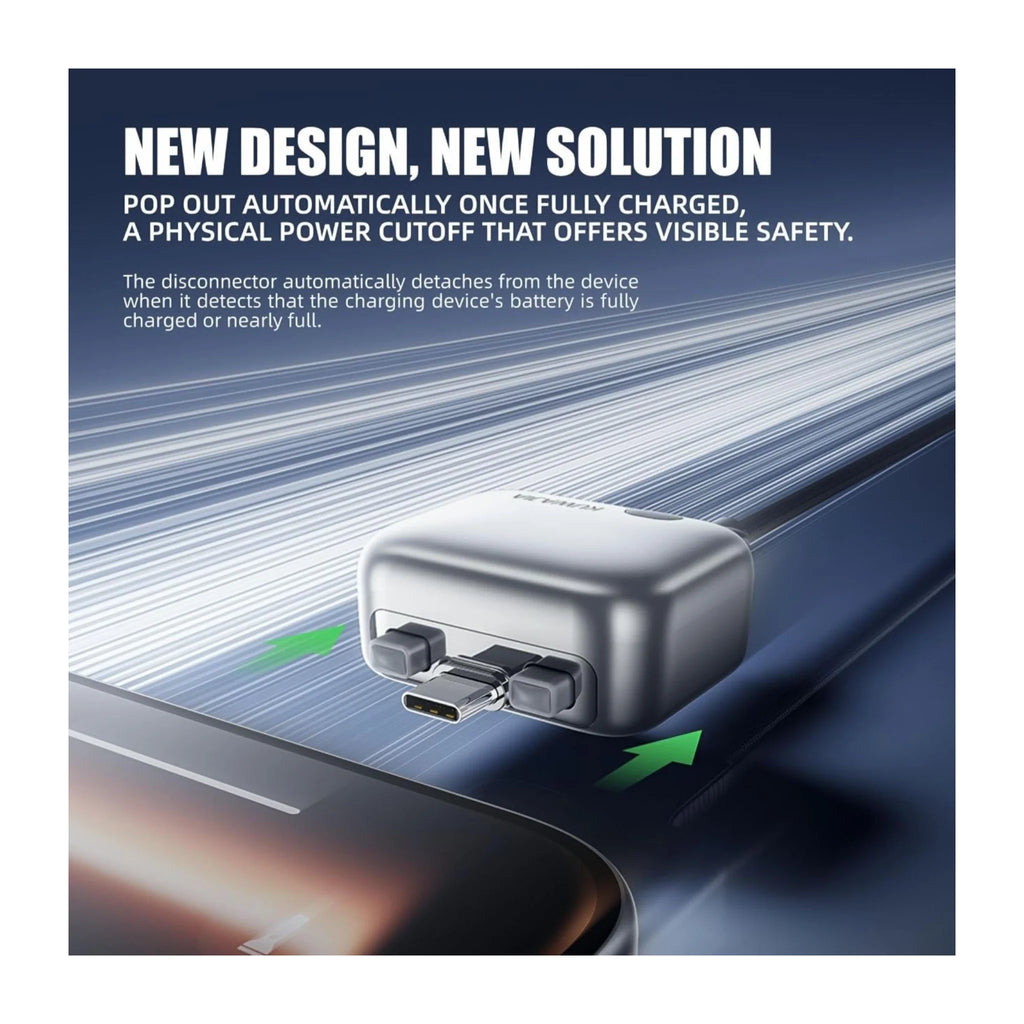 Green Lion Auto-Disconnect Smart Charger 140W PD USB-C – Gray - Image 6
