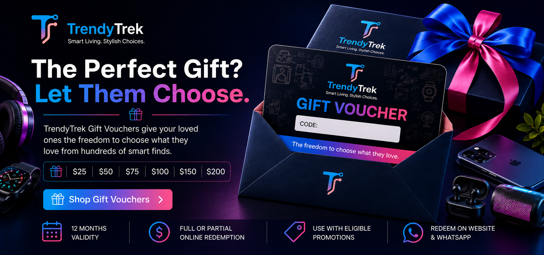 TrendyTrek Gift Voucher - The Perfect Gift, Let Them Choose
