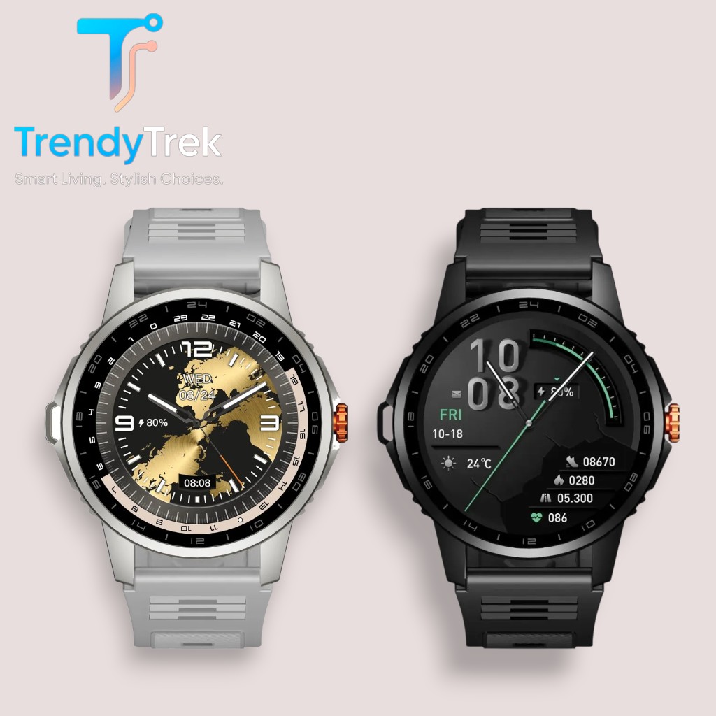 Green Lion Force Smart Watch 1.52" IPS Display with Bluetooth Calling – Black / Silver - Image 2