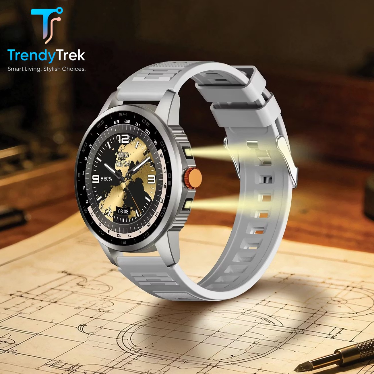 Green Lion Force Smart Watch 1.52" IPS Display with Bluetooth Calling – Black / Silver - Image 4
