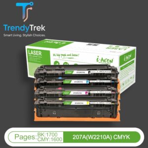 i-Aicon Premium Compatible HP 207A Toner with Chip – W2210A/ W2211A/ W2212A/ W2213A
