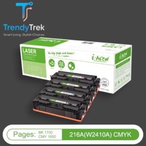 i-Aicon Premium Compatible HP 216A Toner with Chip – W2410A/ W2411A/ W2412A/ W2413A