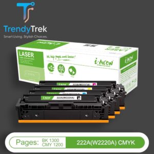 i-Aicon Premium Compatible HP 222A Toner with Chip – W2220A/W2221A/W2222A/W2223A