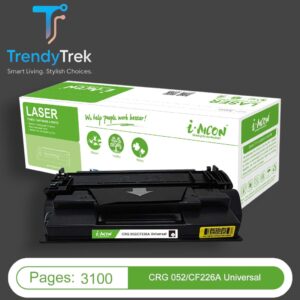 i-Aicon Premium Compatible HP 26A / Canon CRG-052 Black Toner with Chip – CF226A – 3,100 Pages