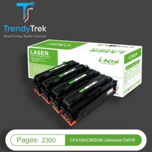 i-Aicon Premium Compatible HP 410A / Canon CRG-046 Toner with Chip – CF410A/ CF411A/ CF412A/ CF413A
