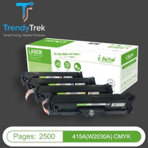 i-Aicon Premium Compatible HP 415A Toner with Chip – W2030A/ W2031A/ W2032A/ W2033A
