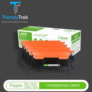 i-Aicon Premium Compatible HP 117A Toner with Chip – W2070A/ W2071A/ W2072A/ W2073A