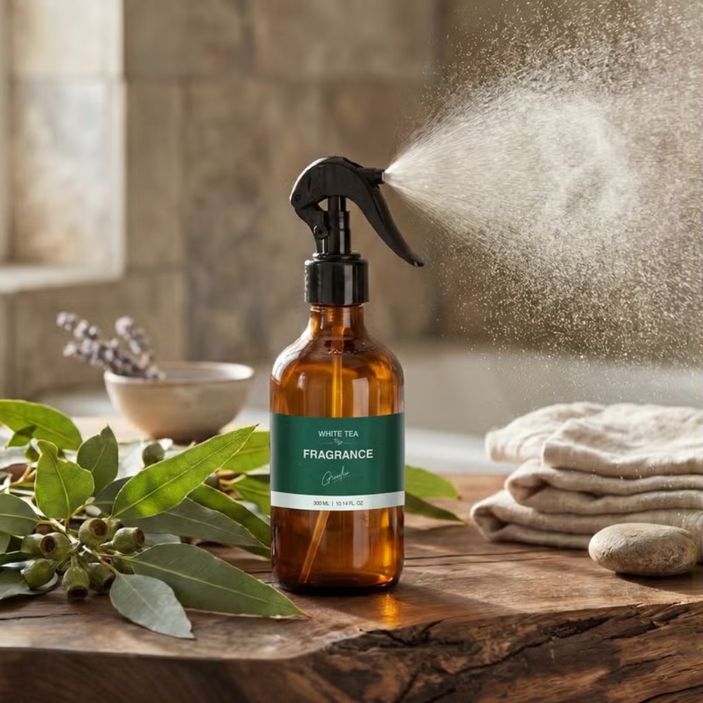Green Lion Fragrance Spray White Tea 300mL – Brown - Image 3