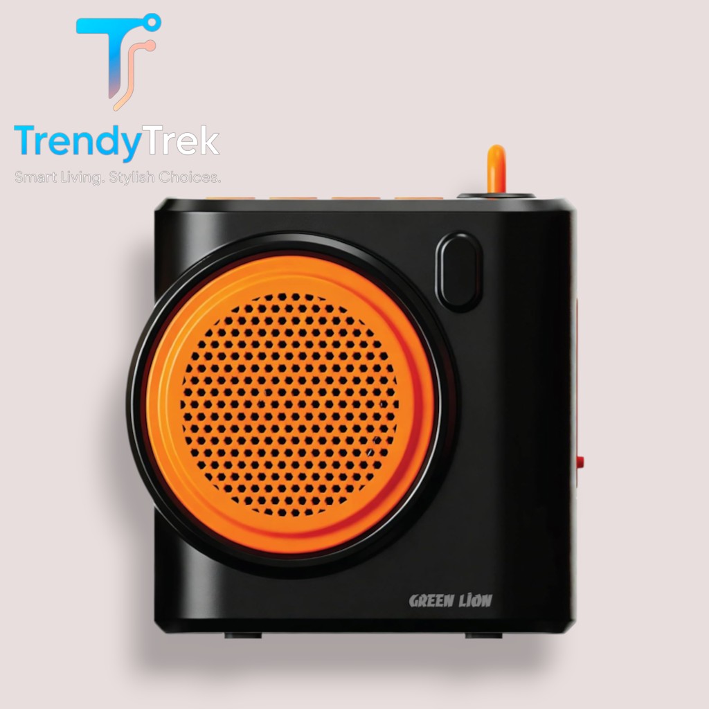 Green Lion Treks Portable Bluetooth Speaker with TWS & FM Radio – Black - Image 2
