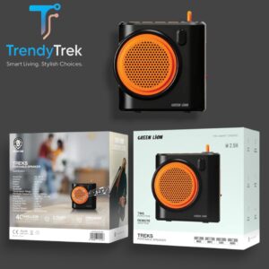 Green Lion Treks Portable Bluetooth Speaker with TWS & FM Radio – Black