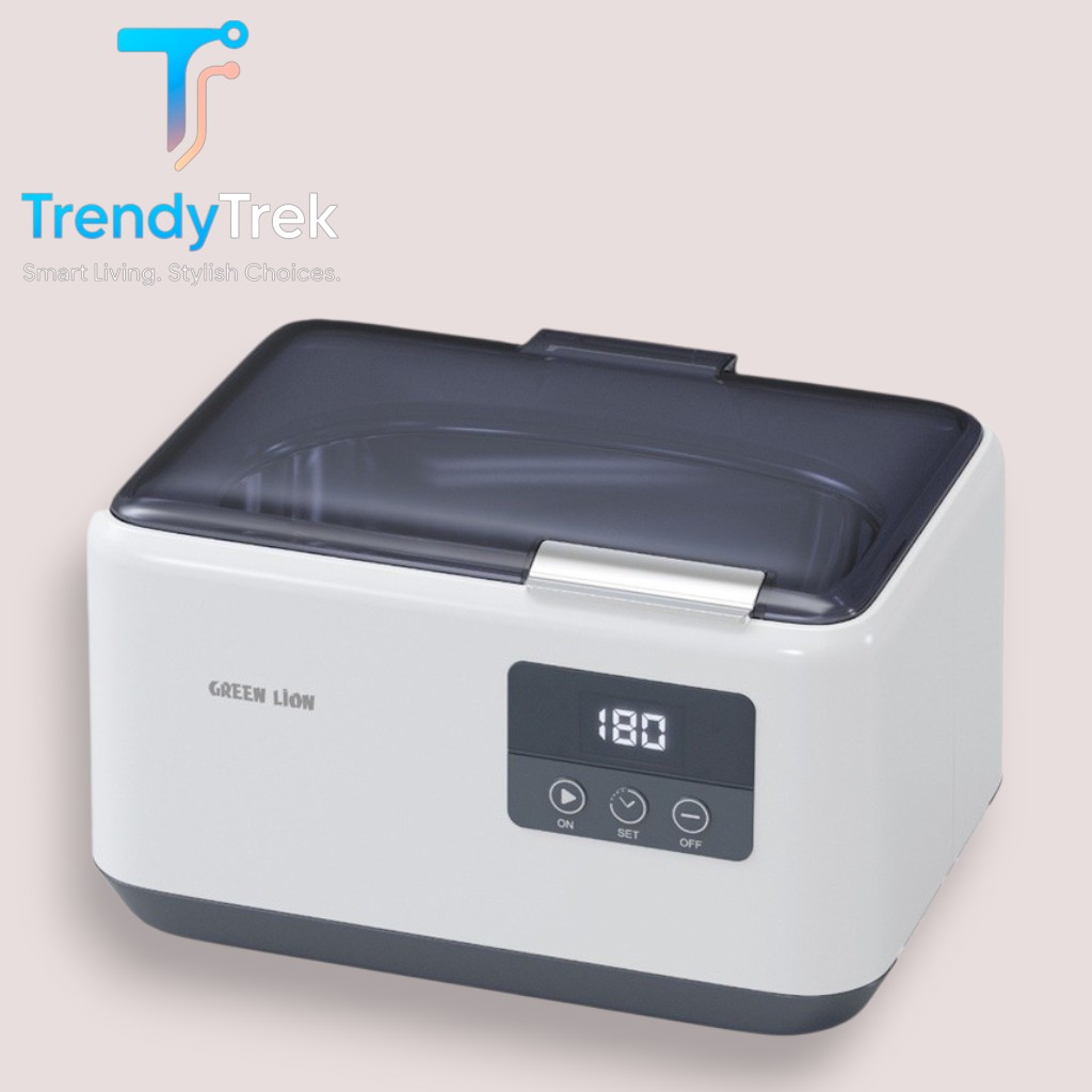 Green Lion 600mL 43kHz Ultrasonic Cleaner with Digital Display – White - Image 2