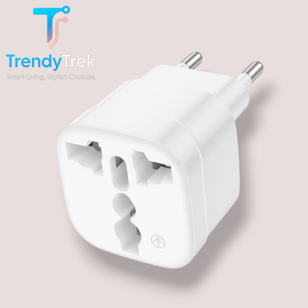HOCO DC60 Universal-to-EU 2500W Travel Plug Adapter – White - Image 5