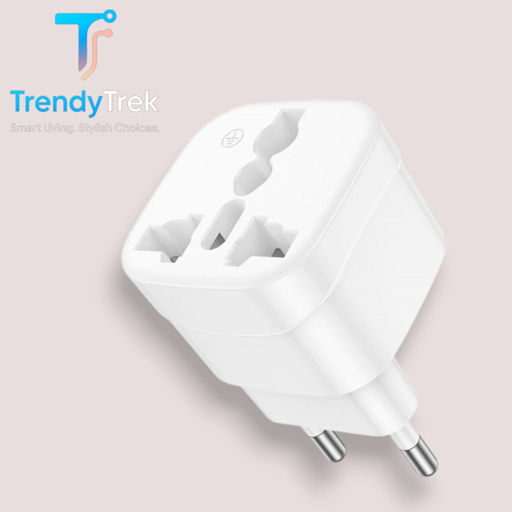 HOCO DC60 Universal-to-EU 2500W Travel Plug Adapter – White - Image 6