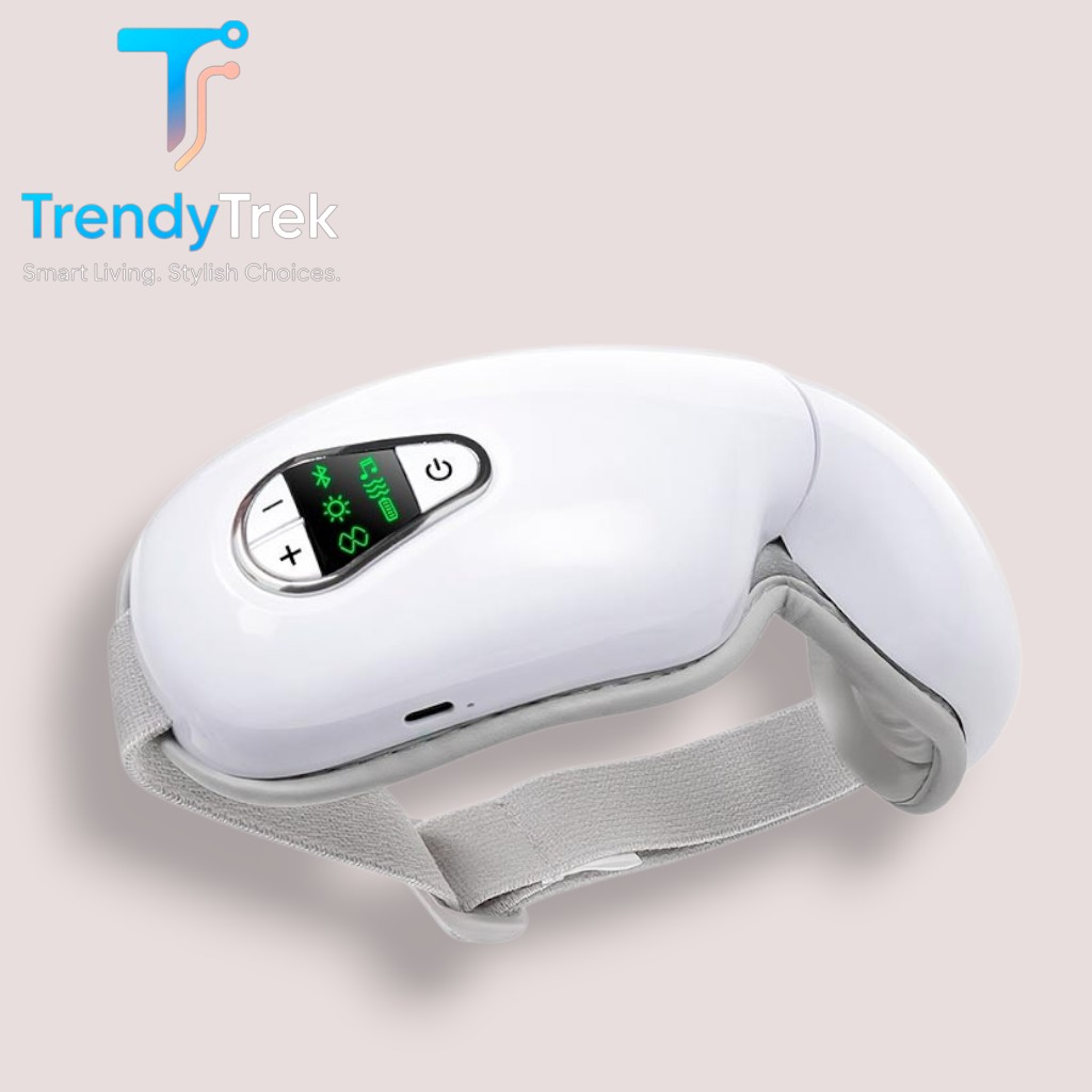 Hoco HP54 Airbag Eye Massager with Warm Compress & Bluetooth Music – White - Image 2